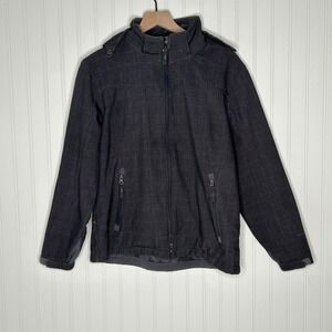 Free Country Jacket Women's Gray Fleece Lined Hooded Softshell Coat XL